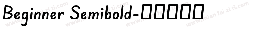 Beginner Semibold字体转换